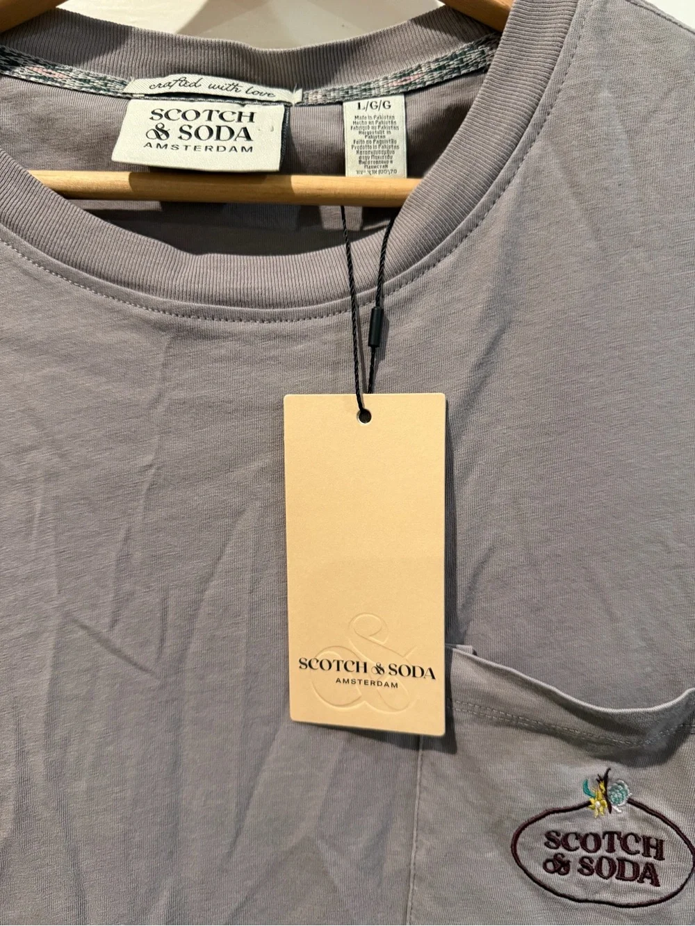 Scotch & Soda Short-Sleeve Pocket Tee in Dusty Lavender